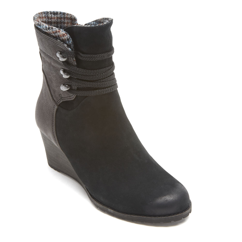 Botas Rockport Mujer Mexico - Cobb Hill Lucinda Lace-Up Negros - NACHT0158